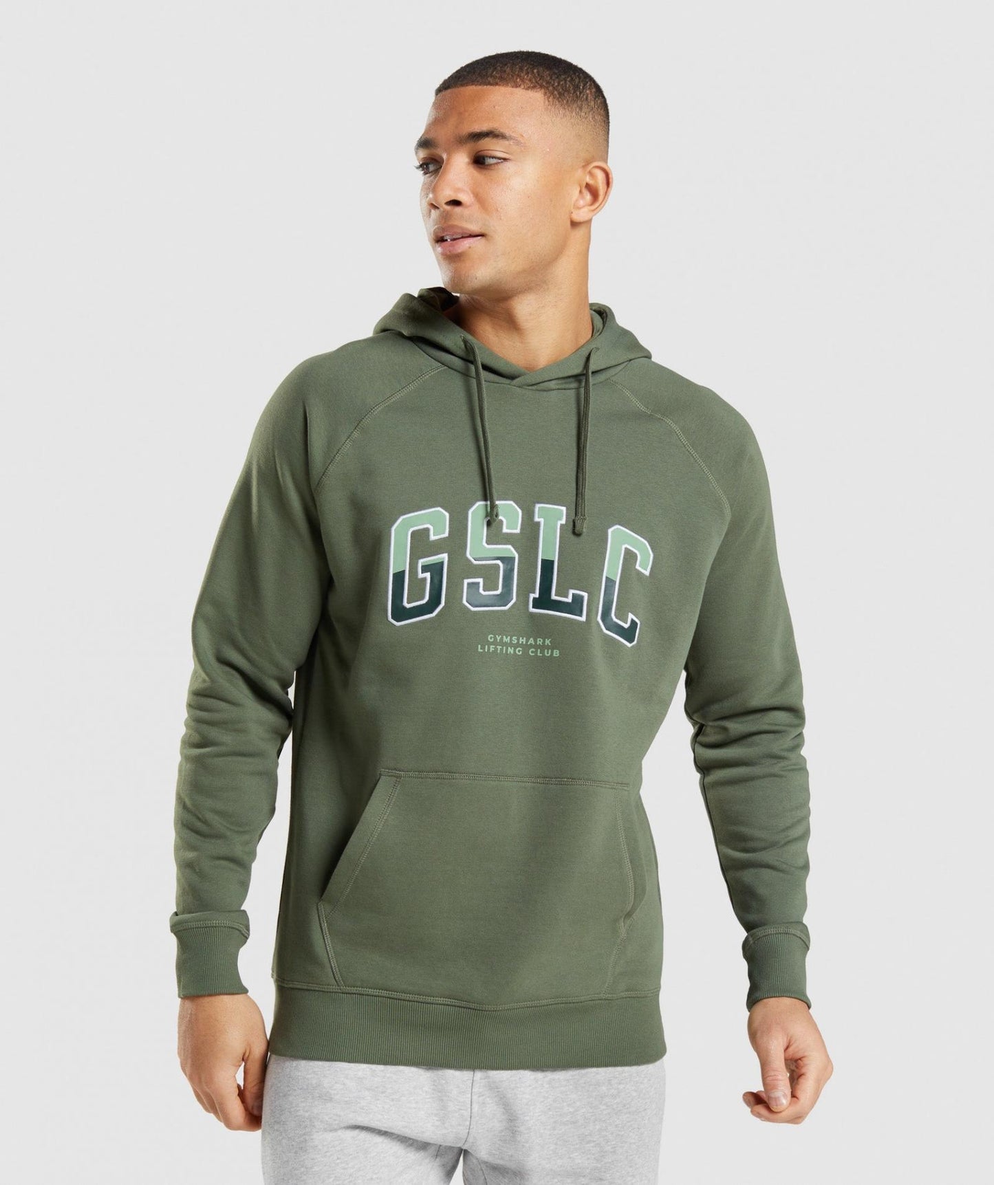 GYMSHARK GSLC HOODIE GREEN DŽEMPERIS