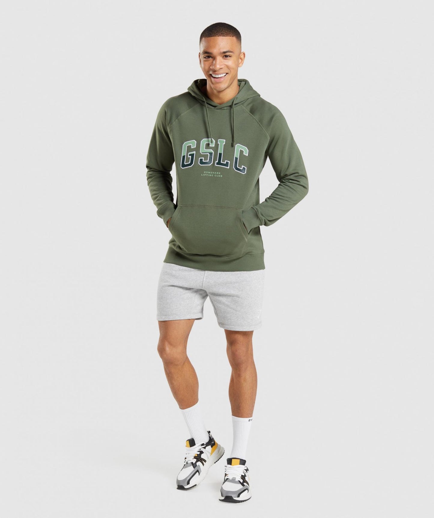 GYMSHARK GSLC HOODIE GREEN DŽEMPERIS