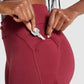 GYMSHARK PULSE MESH LEGGINGS  DARK RED TAMPRĖS