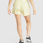 GYMSHARK PAUSE LOOSE BABY YELLOW ŠORTAI