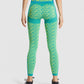 GYMSHARK WTFLEX SEAMLESS HIGH WAISTED BLUE/NEON GREEN TAMPRĖS