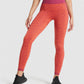 GYMSHARK WTFLEX SEAMLESS HIGH WASTED ORANGE/RED MIX TAMPRĖS