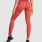 GYMSHARK WTFLEX SEAMLESS HIGH WASTED ORANGE/RED MIX TAMPRĖS