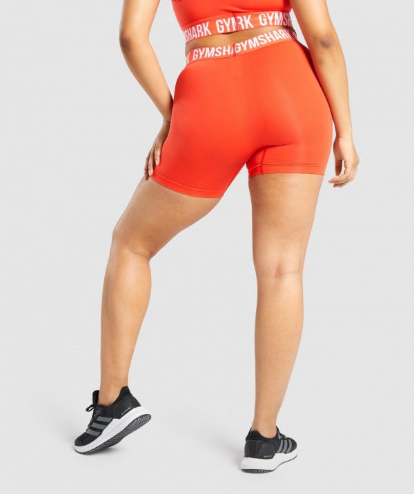 GYMSHARK FIT SEAMLESS ORANGE ŠORTAI