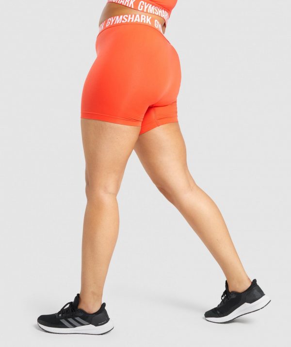 GYMSHARK FIT SEAMLESS ORANGE ŠORTAI