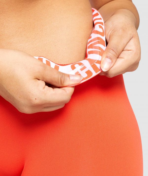 GYMSHARK FIT SEAMLESS ORANGE ŠORTAI