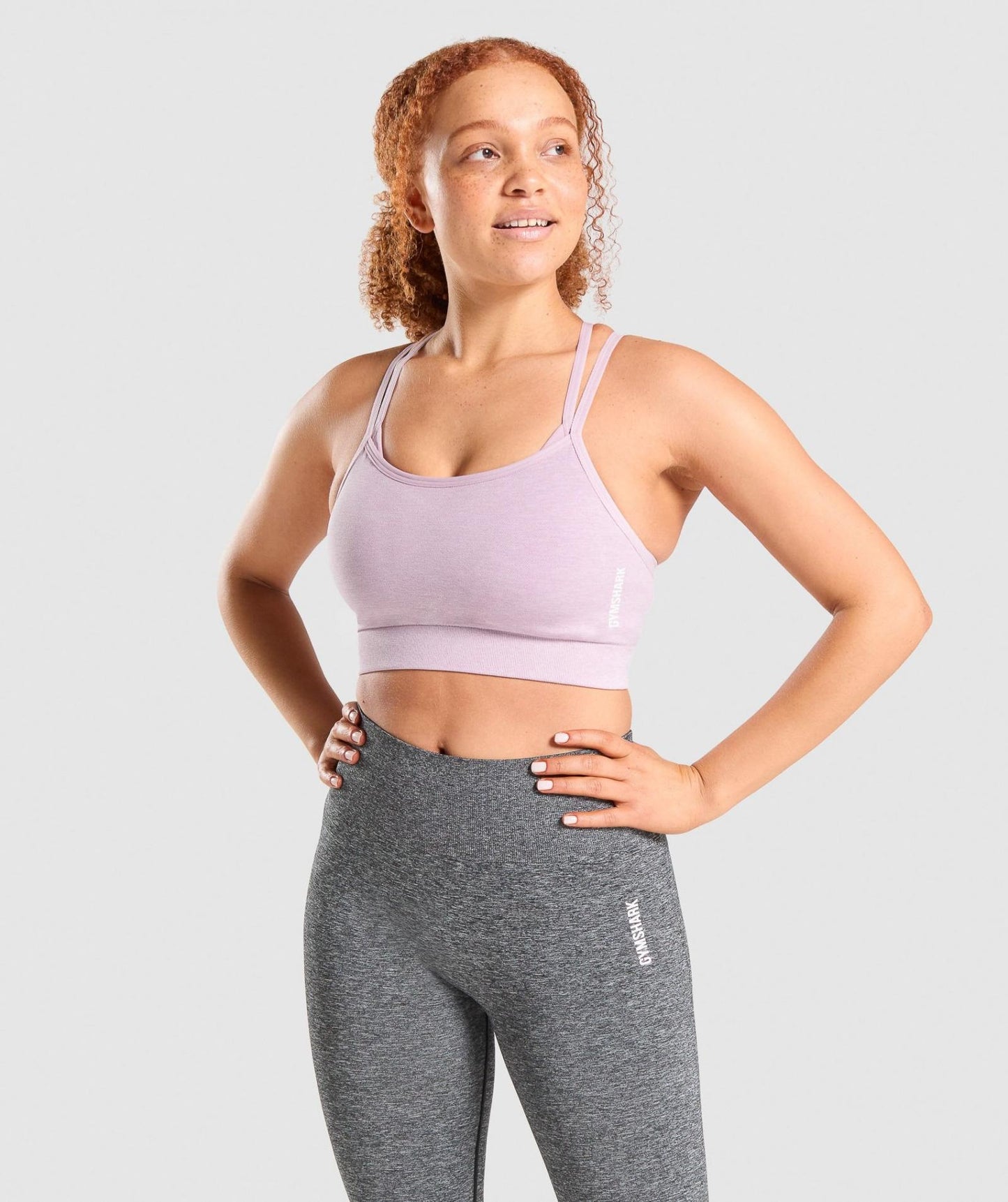 GYMSHARK ADAPT MARL SEAMLESS LIGHT PURPLE LIEMENĖLĖ