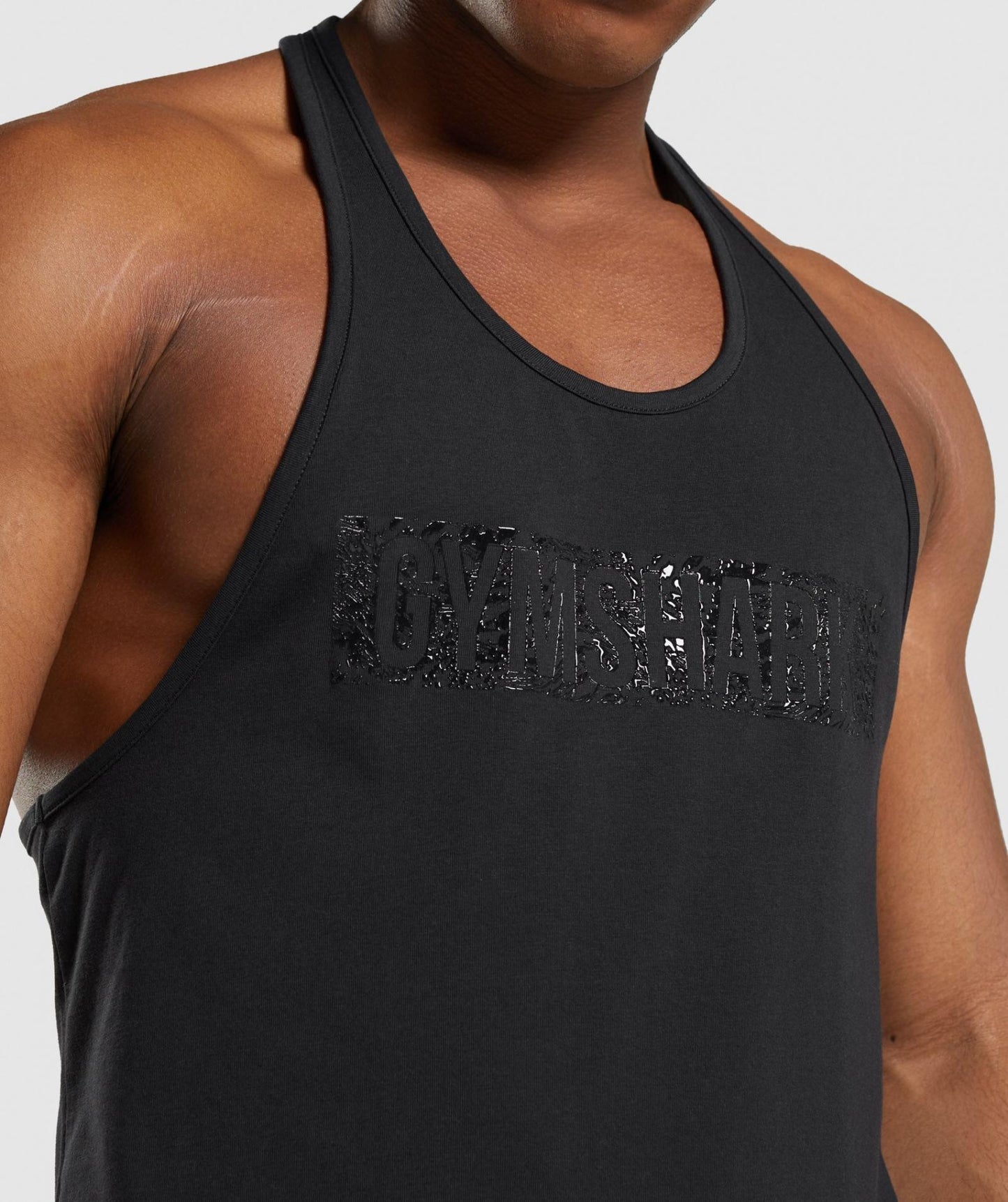 GYMSHARK ON STRINGER BLACK SPORTINĖ PALAIDINĖ