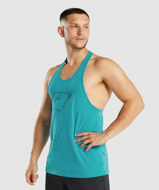 GYMSHARK SHARKHEAD INFILL STRINGER OCEAN BLUE SPORTINĖ PALAIDINĖ