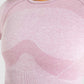 GYMSHARK FLEX SPORTS LONG SLEEVE CROP TOP PINK MARL SPORTINĖ PALAIDINĖ