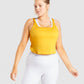 GYMSHARK PULSE CROP TOP YELLOW SPORTINĖ PALAIDINĖ