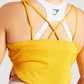 GYMSHARK PULSE CROP TOP YELLOW SPORTINĖ PALAIDINĖ