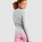 GYMSHARK VITAL SEAMLESS 2.0 LONG SLEEVE TOP LIGHT GREY SPORTINĖ PALAIDINĖ