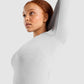 GYMSHARK VITAL SEAMLESS 2.0 LONG SLEEVE TOP LIGHT GREY SPORTINĖ PALAIDINĖ