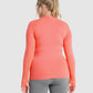 GYMSHARK VITAL SEAMLESS LONG SLEEVE TOP ORANGE MARL SPORTINĖ PALAIDINĖ