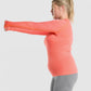 GYMSHARK VITAL SEAMLESS LONG SLEEVE TOP ORANGE MARL SPORTINĖ PALAIDINĖ