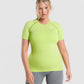 GYMSHARK VITAL SEAMLESS T-SHIRT YELLOW MARL SPORTINĖ PALAIDINĖ