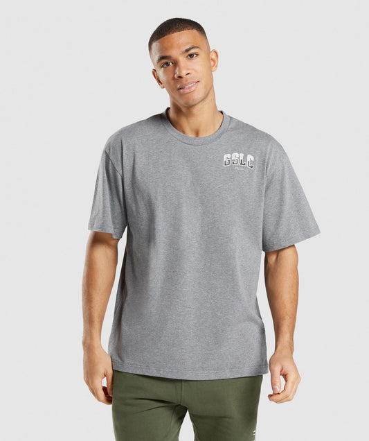 Gymshark Fraction Oversized T-Shirt - Camo Brown
