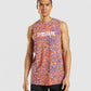 GYMSHARK ANIMAL PRINT DROP ARM TANK LIGHT MIXED PRINT SPORTINĖ PALAIDINĖ