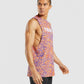 GYMSHARK ANIMAL PRINT DROP ARM TANK LIGHT MIXED PRINT SPORTINĖ PALAIDINĖ