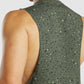GYMSHARK MICRO PRINT DROP ARM TANK DARK GREEN PRINT SPORTINĖ PALAIDINĖ