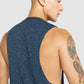 GYMSHARK MICRO PRINT DROP ARM TANK NAVY BLUE PRINT SPORTINĖ PALAIDINĖ