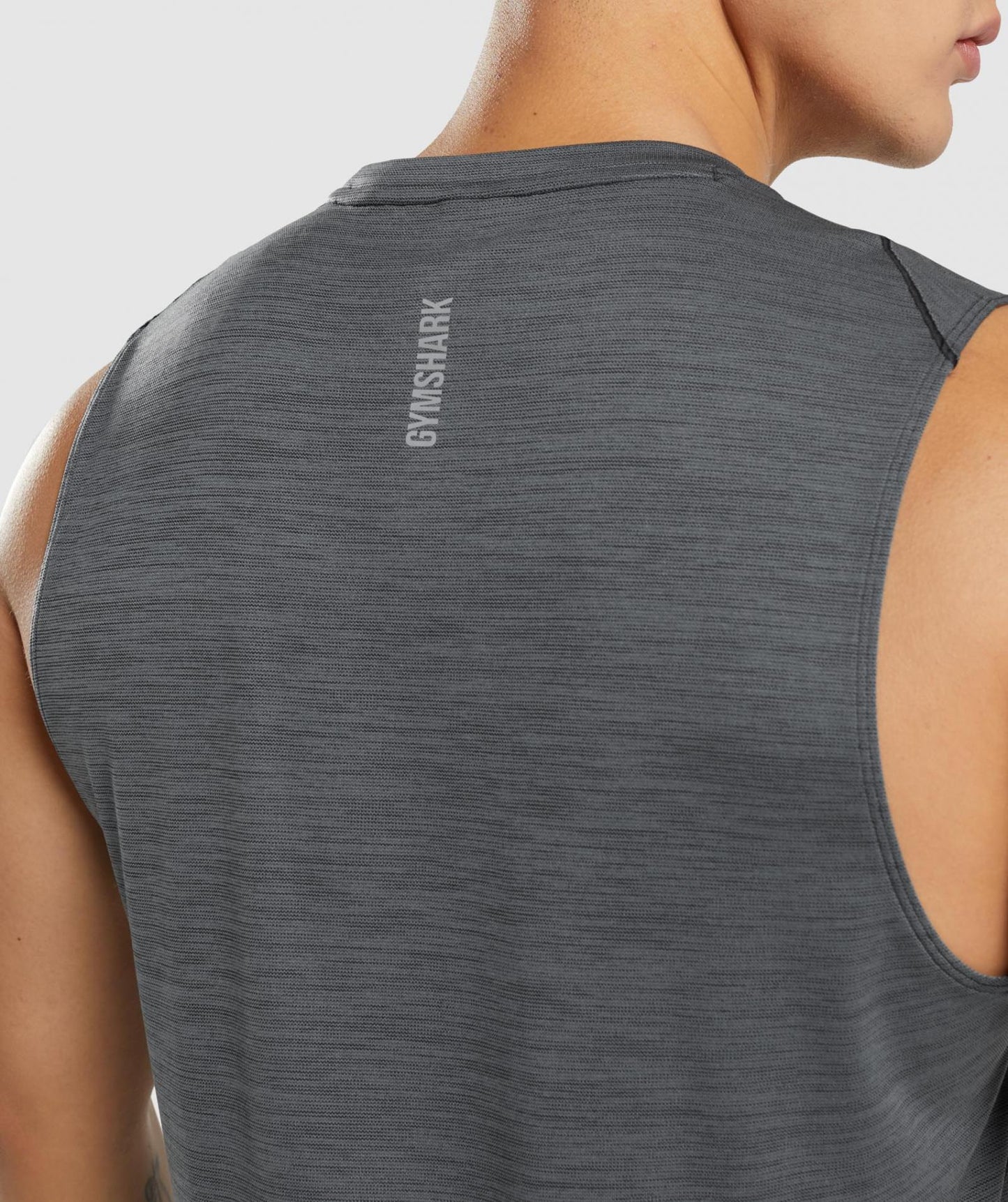 GYMSHARK SPEED TANK BLACK/GREY SPORTINĖ PALAIDINĖ