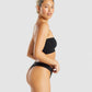 GYMSHARK SEAMLESS BANDEAU BLACK LIEMENĖLĖ